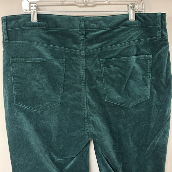 Talbots Green Velveteen Slim Pants - Picture 7 of 8